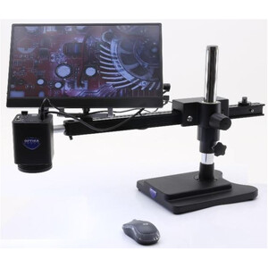 Optika Microscópio IS-4K2, zoom opt. 1x-18x, Autofocus, 8 MP, 4K Ultra HD, overhanging stand, 15.6" screen