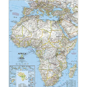 National Geographic mapa estilo antigo da África