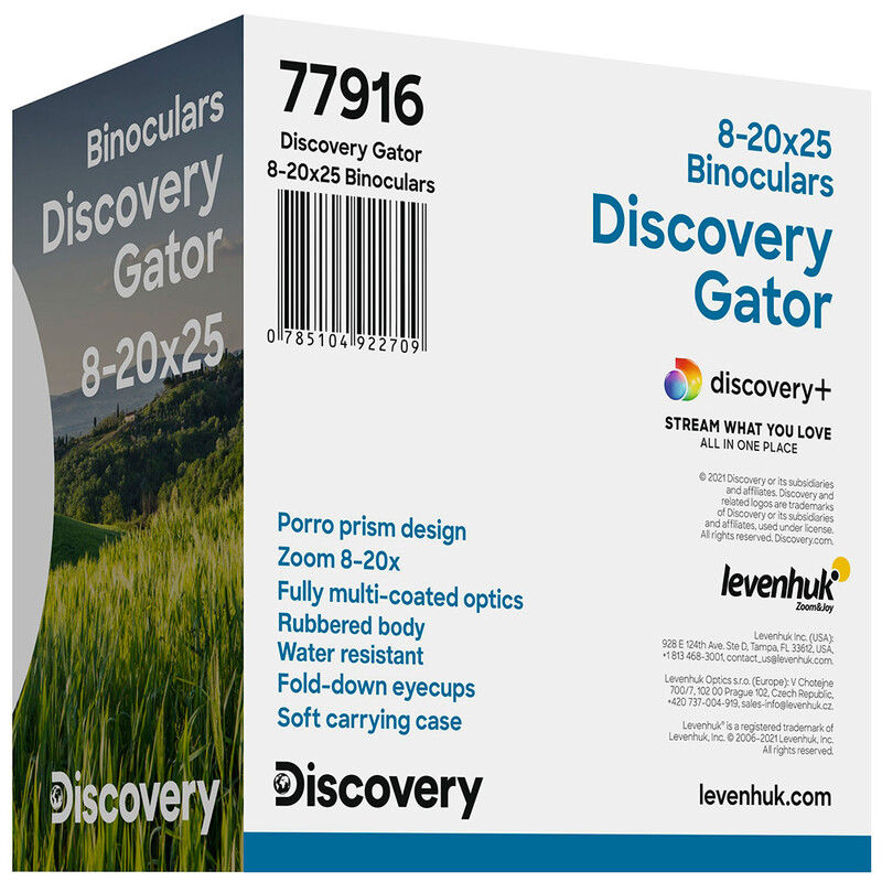 Discovery Binóculos com zoom Gator 8-20x25