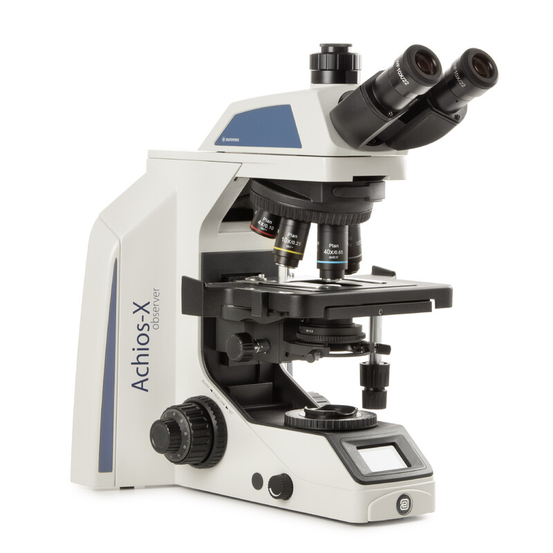 Euromex Microscópio Achios-X Observer, AX.1152-PLi, trino, EWF 10x/22 mm, plan PLi 4/10/S40/S100x oil IOS, 3 W NeoLED™